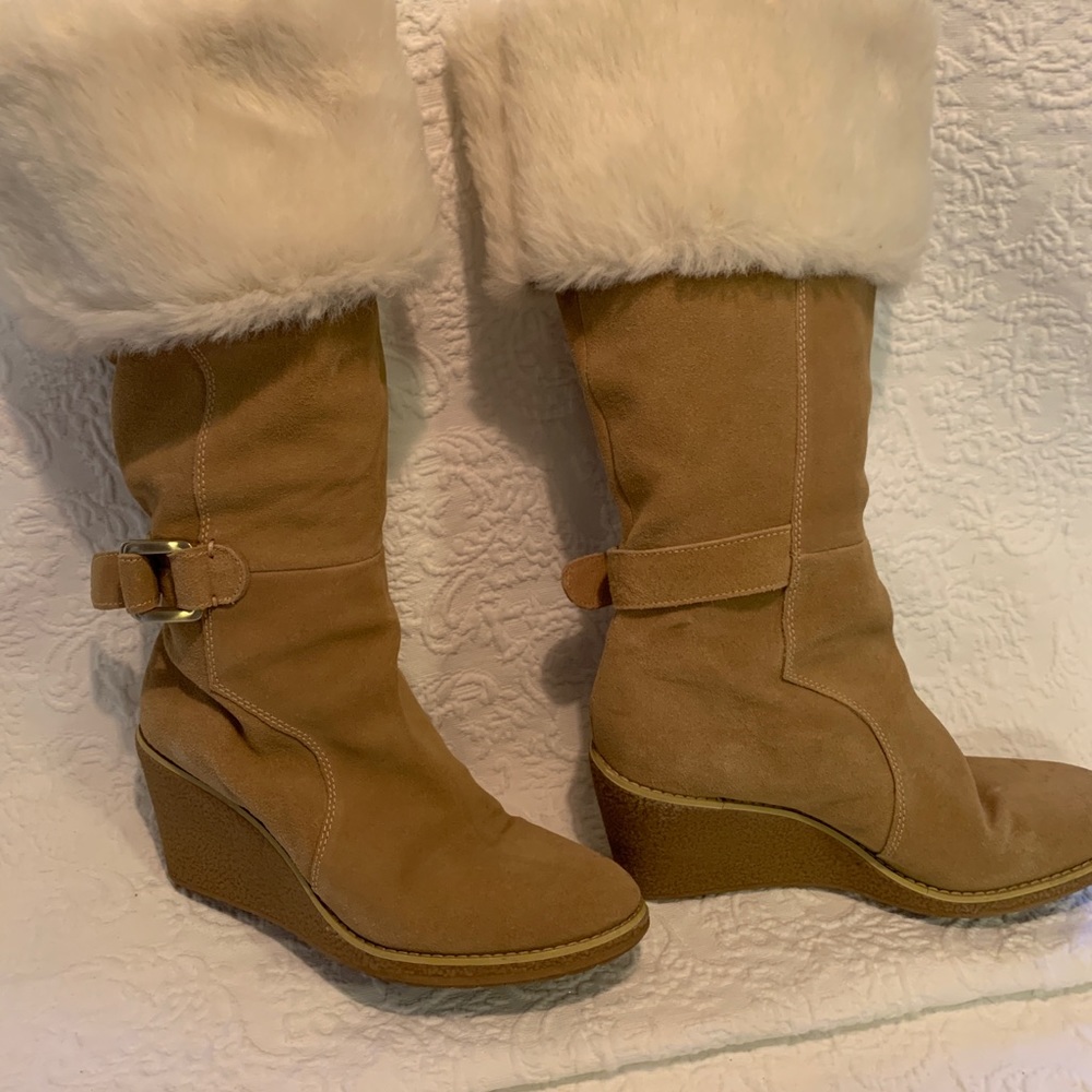 Tahari suede boots